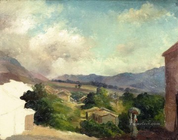 Camille Pissarro Painting - Paisaje de montaña en las Antillas de Santo Tomás inacabado Camille Pissarro